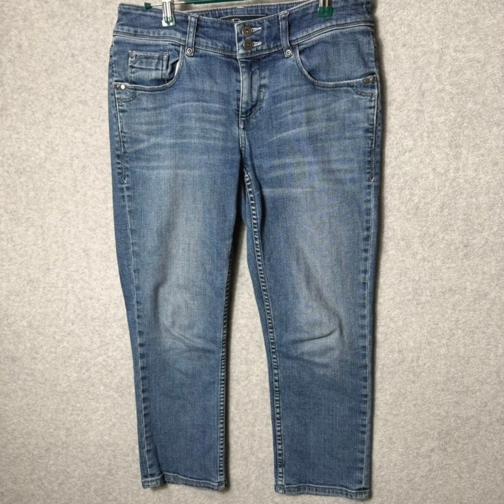 Tommy Bahama Denim Womens Medium‎ Wash Cropped Capri Jeans Blue Size 12